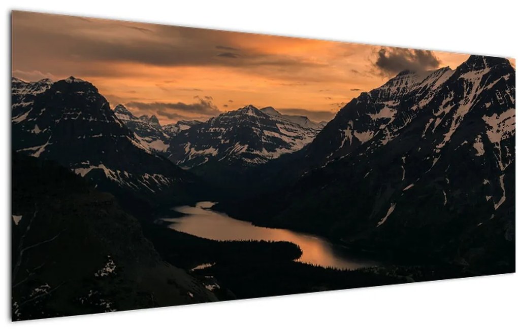 Tablou - Lac între munți (120x50 cm)