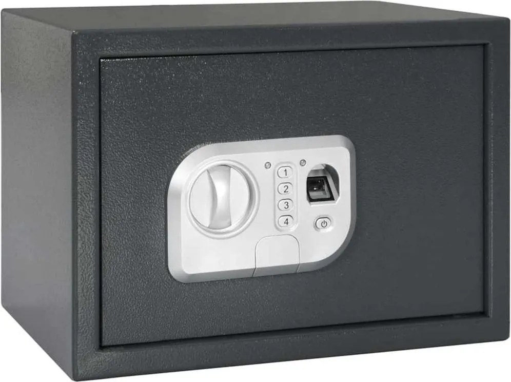 vidaXL Seif digital cu blocare Gri închis 35 x 25 x 25 cm Oțel