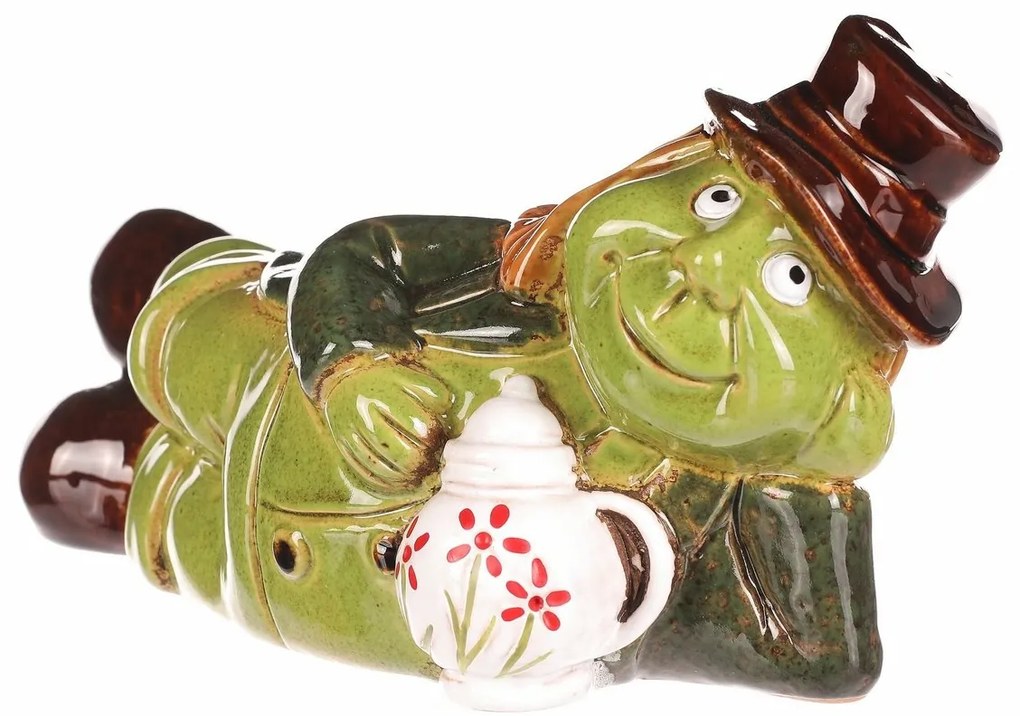 Decorațiuni de grădină Vodník ležící, ceramică, 10x 10 x 13 cm, 13 cm