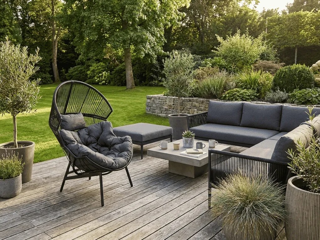 Scaun de gradina AURELO, neagra