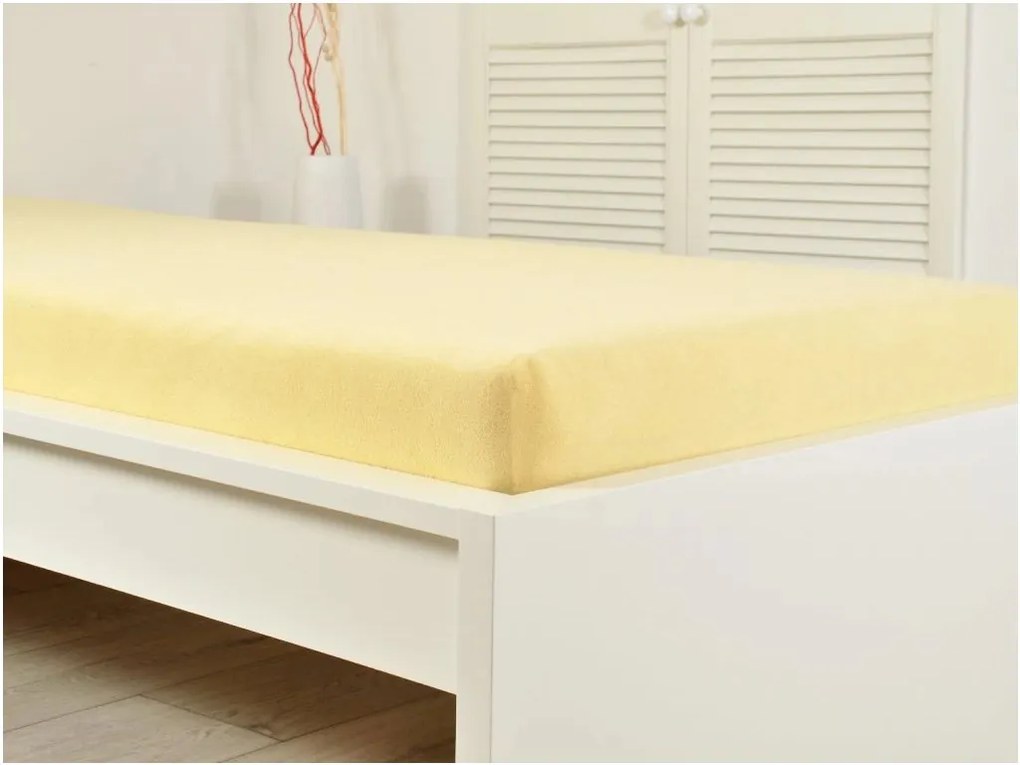 Cearsaf Frotir pentru patut 70x140 cm Galben