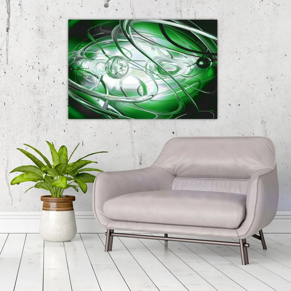 Tabloul abstract verde (90x60 cm)