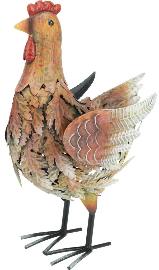 Decor metalic pentru grădină Hen, 23 x 13 x 33 cm