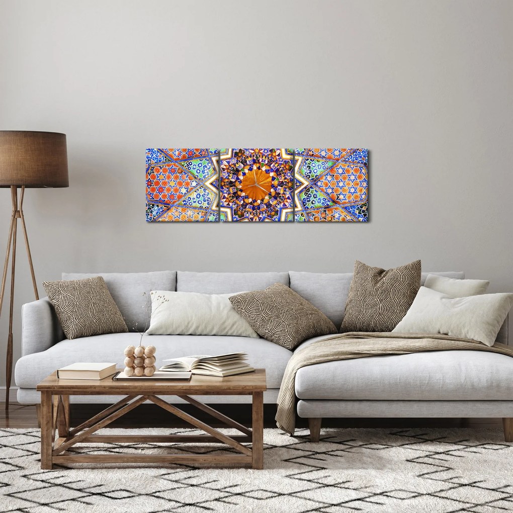 Tablou cu mozaic (cu ceas) (90x30 cm)