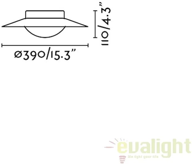 Plafoniera LED moderna SIDE 15W negru/auriu 62142