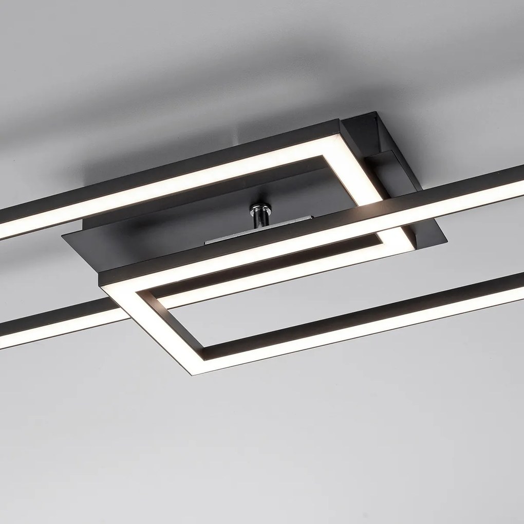 Plafoniera neagra 101 cm incl. LED 3 trepte de dimming - Georgi