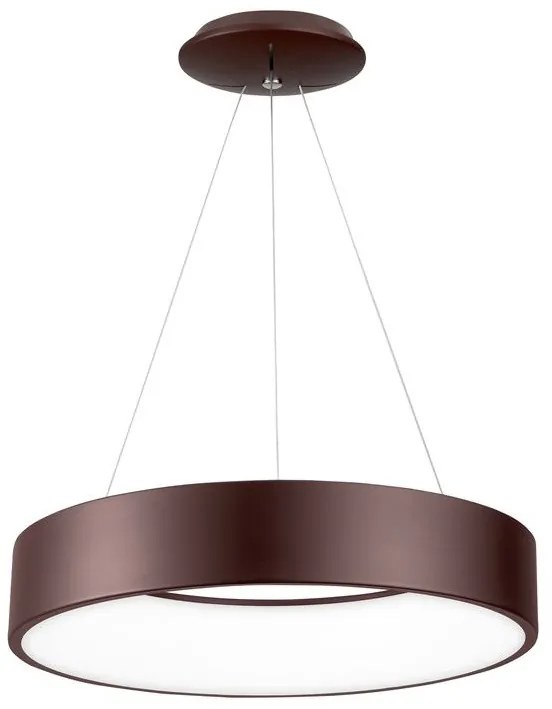 Lustra moderna suspendata LED 3000K 60cm RANDO maro NVL-6167209