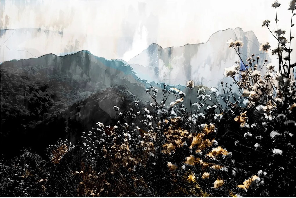 Tablou - Ilustrație de flori sălbatice (90x60 cm)
