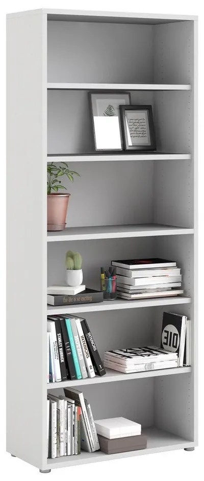 Bibliotecă modulară albă 89x222 cm Prima – Tvilum