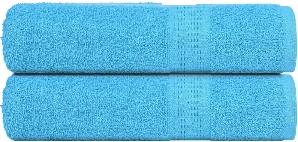 vidaXL Prosoape de mâini, FROGN, turcoaz, 2 buc., 50x100 cm, 360 g/m²