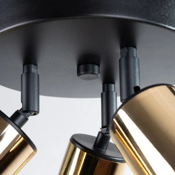 Spot Sollux SL.1385 WINX 3xGU10/10W/230V negru/auriu