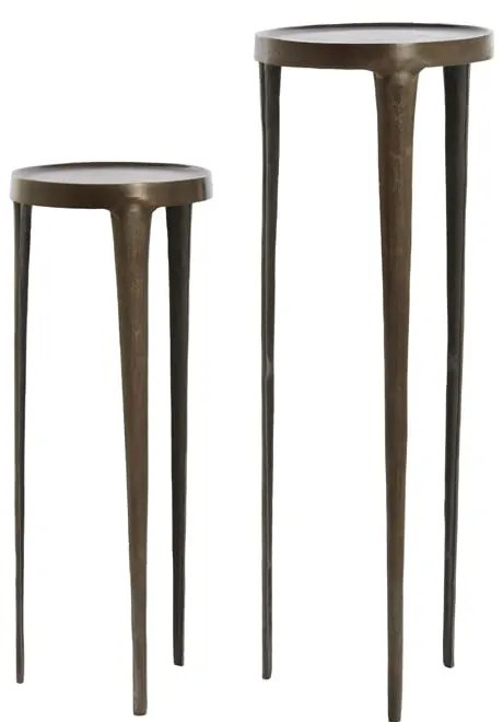 Măsuțe auxiliare 2 buc. rotunde din metal 35x35 cm Tobias – Light &amp; Living