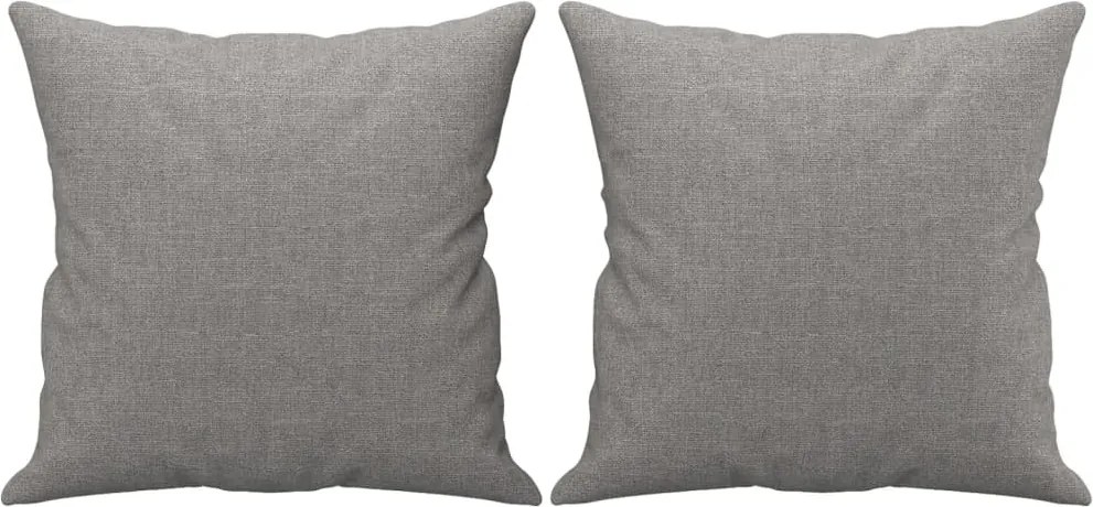 vidaXL Perne decorative, 2 buc., gri deschis, 40x40cm, material textil