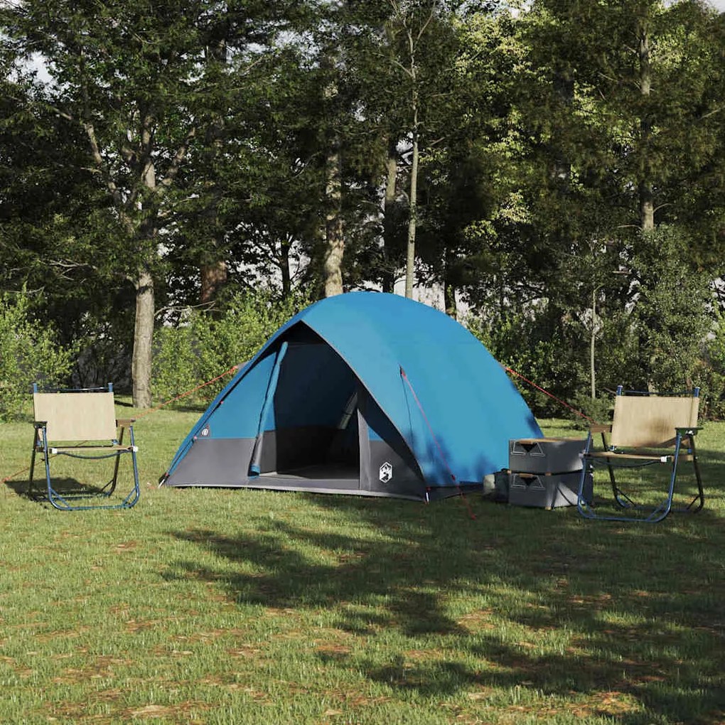 vidaXL Cort de Camping albastru 275 x 230 x 140 cm Poliester