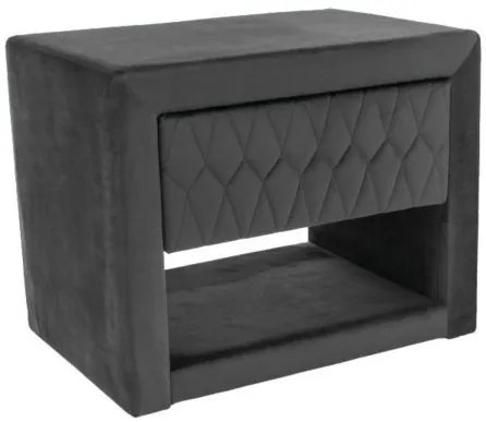 Noptiera catifea Azurro gri – L 50 x l 35 x h 40 cm