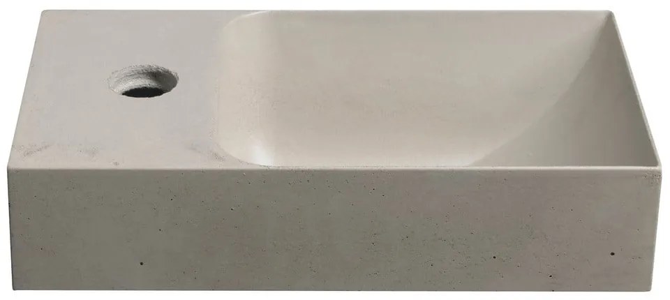 Chiuvetă mică pentru WC gri deschis din beton 31x17 cm Piccolino – Sapho