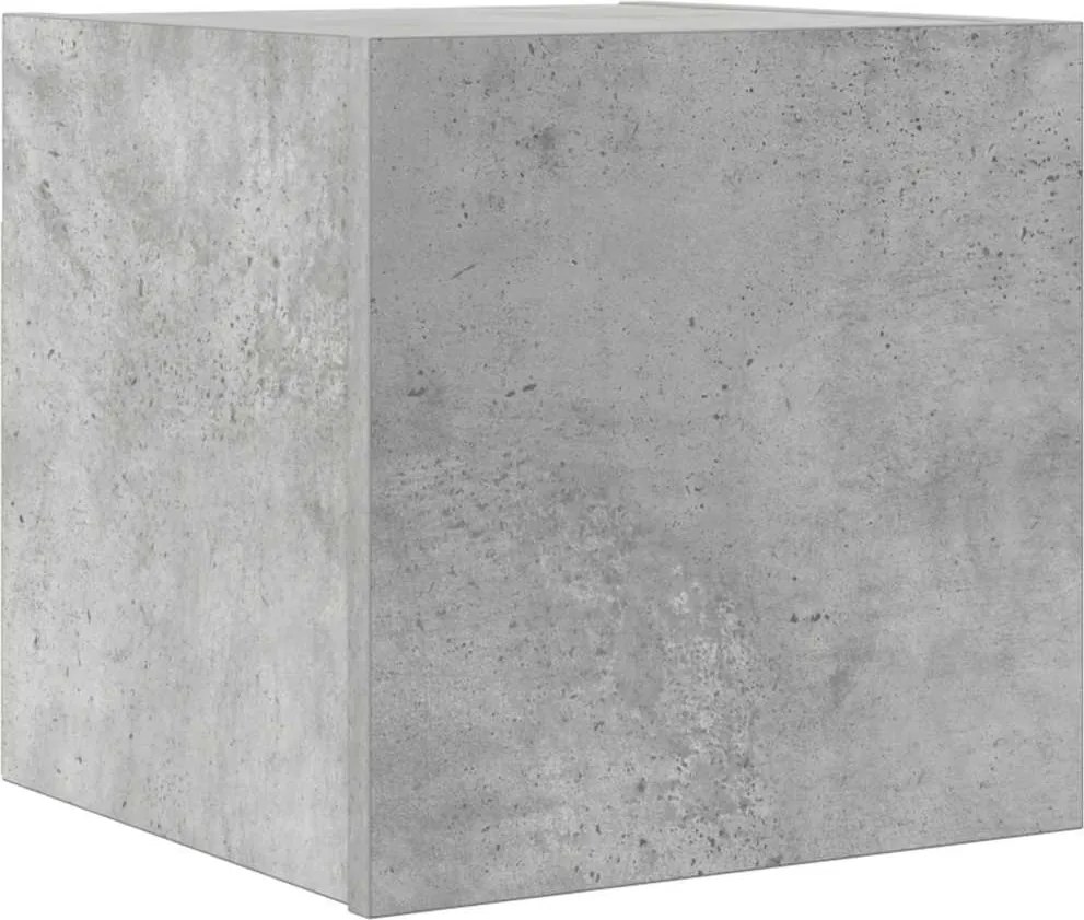 vidaXL Dulap TV montaj pe perete, gri beton, 30,5x30x30 cm