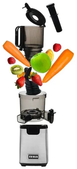 Storcător melcat pentru fructe și legume TESLA Electronics SlowJuicer Deluxe 250W/230V oțel inoxidabil