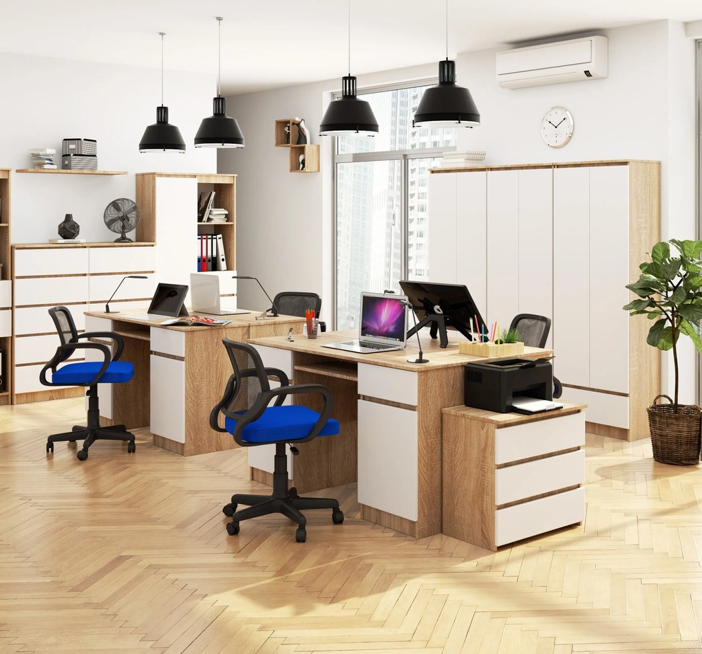 Masă PC Aranandose (stejar sonoma + alb). 1117051
