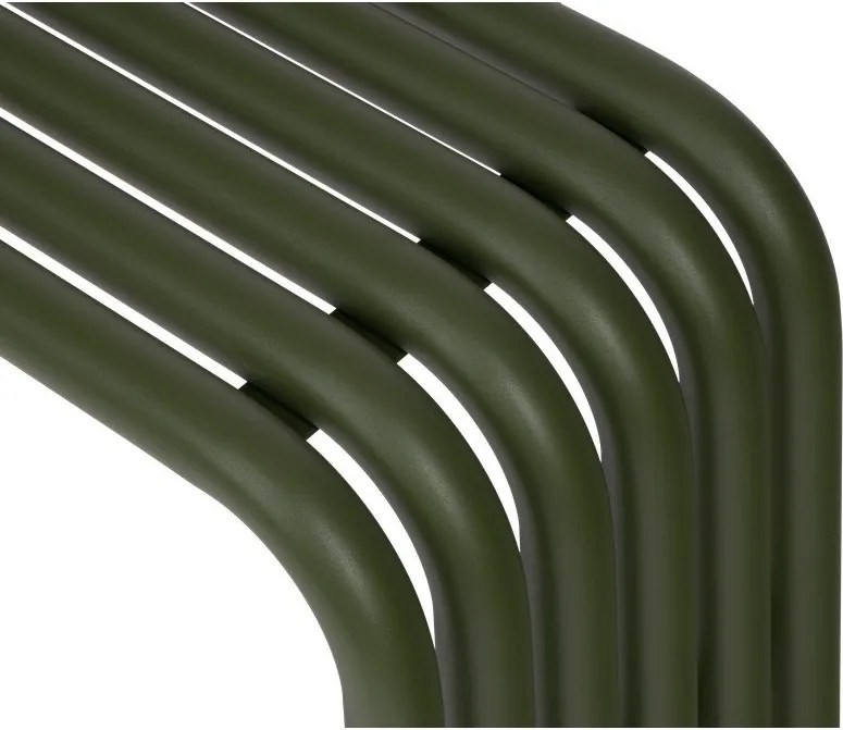 Bancă de grădină verde din metal Nokk – noo.ma