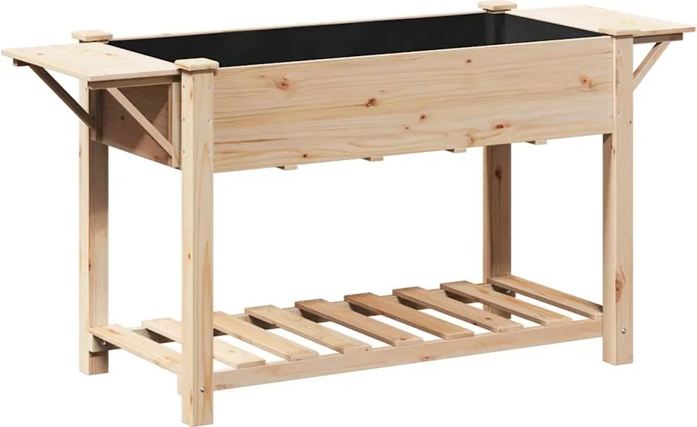 vidaXL Vază pentru Grădină Bej 155 x 59 x 76,5 cm Lemn de Brad Solid