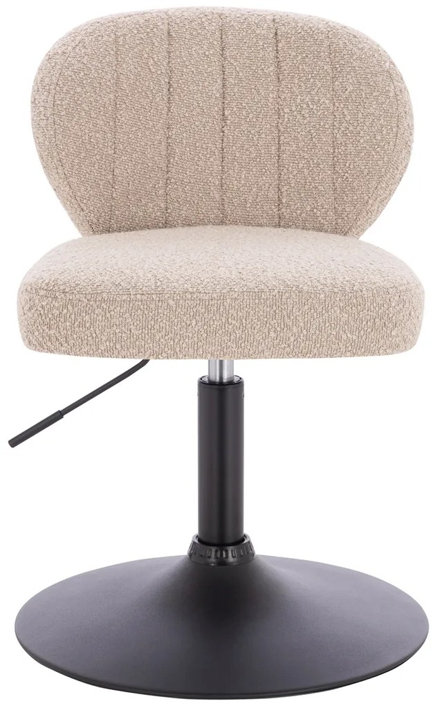 HR193N Scaun Latte Boucle cu Bază Neagră