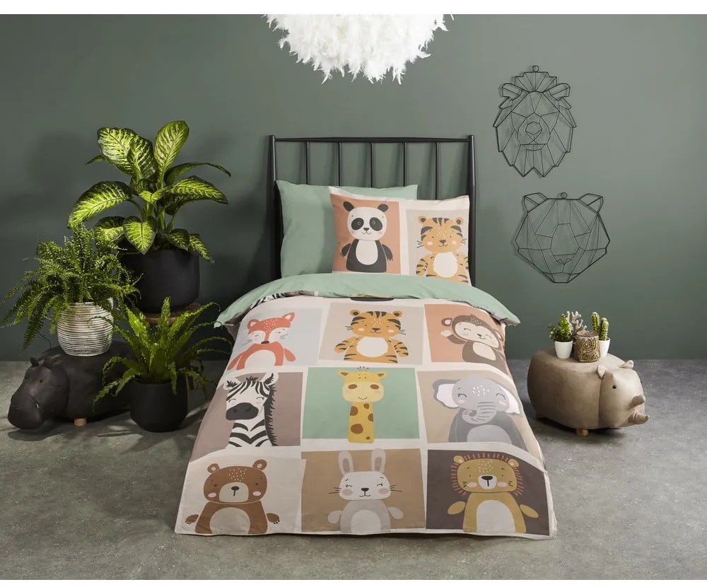 Lenjerie de pat pentru copii din microfibră pentru pat de o persoană, extinsă 140x220 cm Ranger – Good Morning