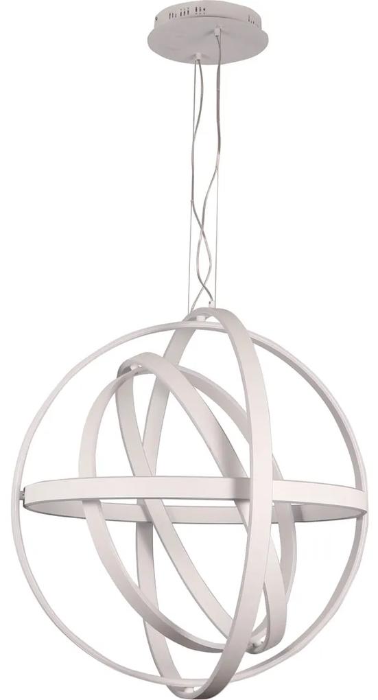 Lustra LED suspendata design modern COPERNICUS alb, 85cm
