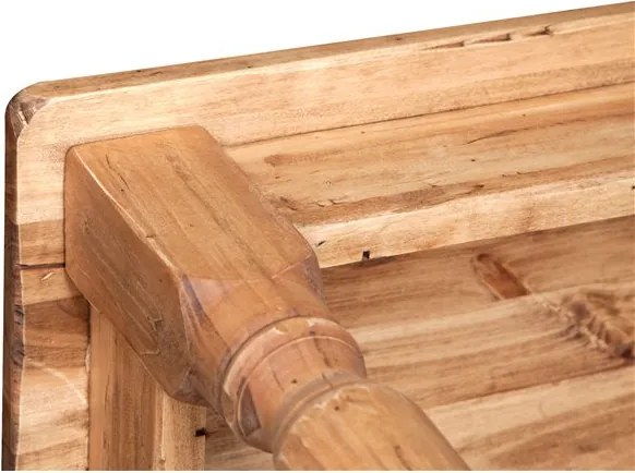 Masa fixa, L140 80 H80 cm, cu sertar, lemn masiv natur antic