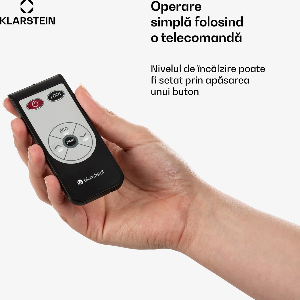 Blumfeldt Cosmic Beam Plus XXL, încălzitor cu infraroșu, 3000 W, IP44, telecomandă, negru