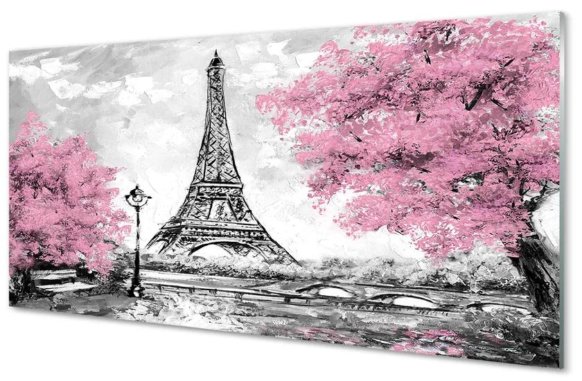 Tablouri acrilice copac primăvară Paris