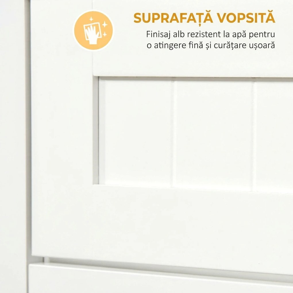 HOMCOM Dulap Bucătărie pentru Cuptor cu Microunde cu Sertar și Dulap 2 Uși Alb | Aosom Romania