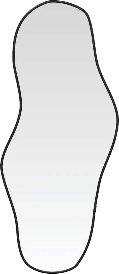 vidaXL Oglindă de perete, negru, 60x25 cm