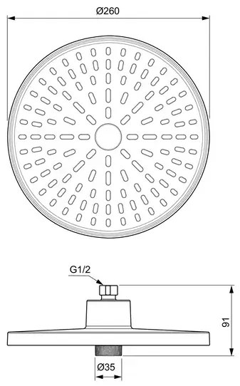 Palarie de dus rotunda din aluminiu Ideal Standard Alu+ rose mat 2 functii