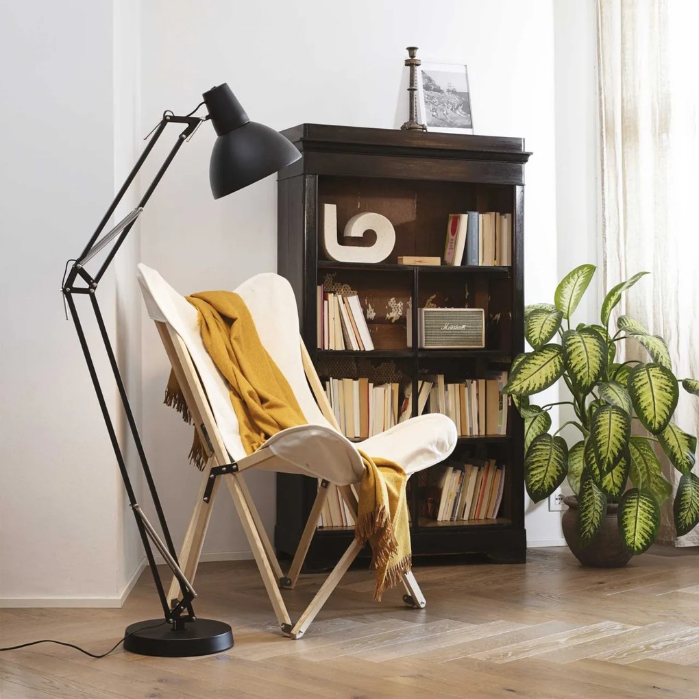 Lampa de podea cu brat articulat WALLY PT1 TOTAL BLACK