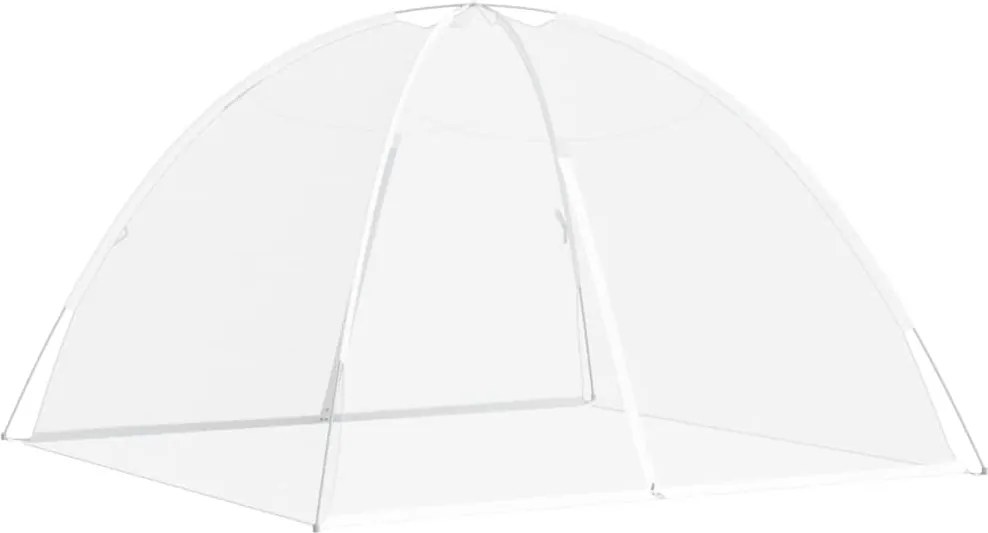 vidaXL Plasa țânțari Mongolia cu uși, 220 ochiuri alb 200x200x130 cm