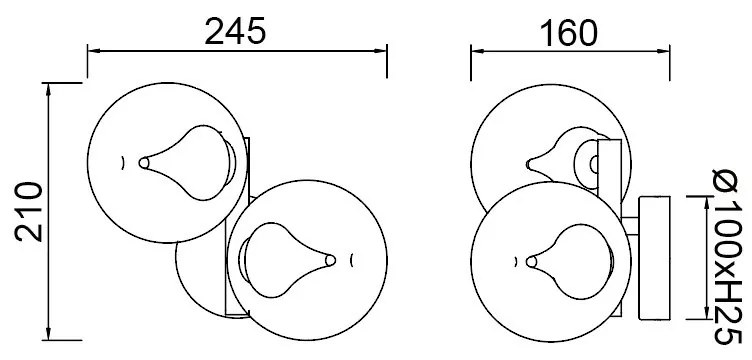 Aplica de perete LED design modern ANDROMEDA II