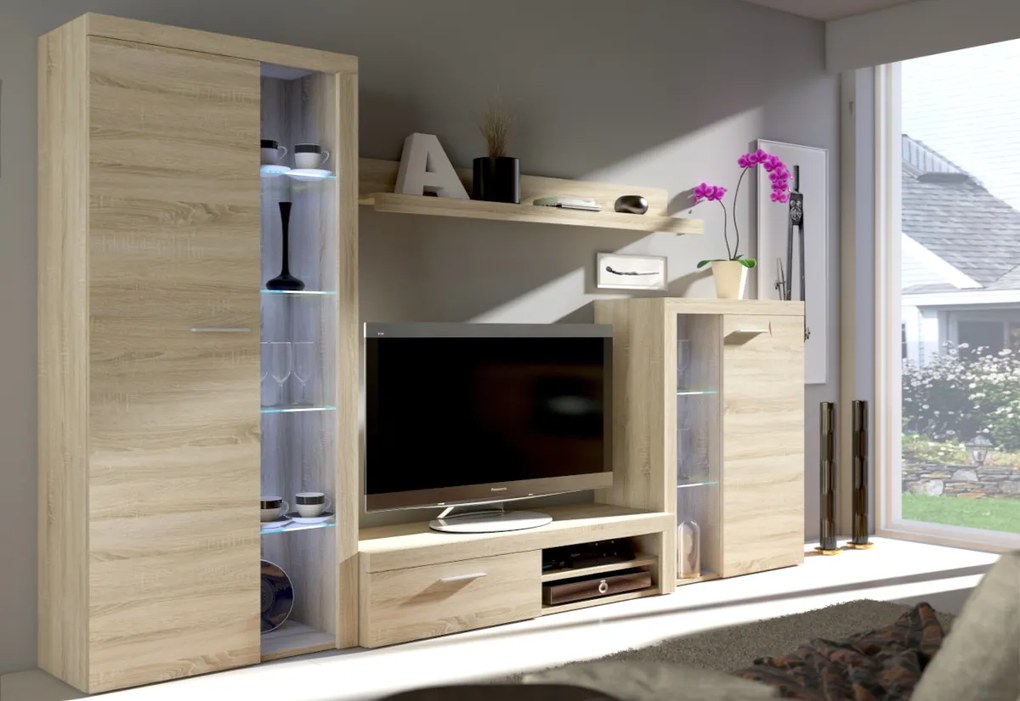 Expedo Mobilă sufragerie KLOK, 270x190x40, sonoma