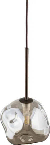 Brilagi - Lustră suspendată pe cablu VULCANO 1xG9/8W/230V, diam. 15 cm, bronz/bej fumuriu