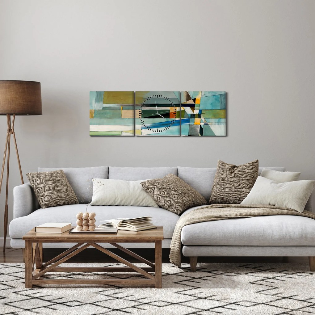 Tablou - Abstract (cu ceas) (90x30 cm)
