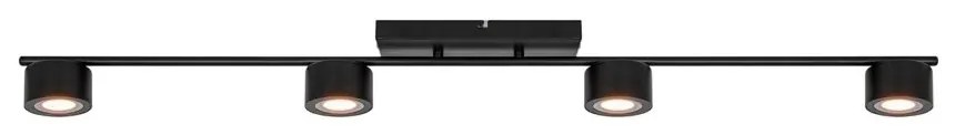 Plafoniera LED cu 4 spoturi, design modern, 3-Step MOODMAKER, Clyde 4 negru