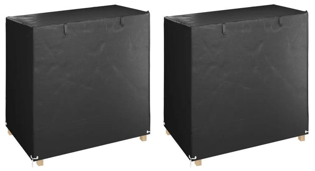 vidaXL Huse balansoar 2 buc, 8 ocheți 125x90x135/165 cm, polietilenă