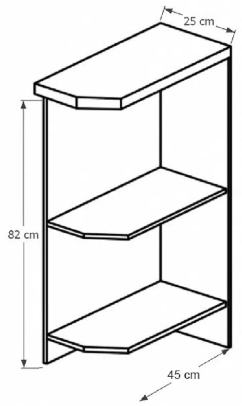 Raft inferior de bucatarie D25PZP Sillina (alb). 1015026