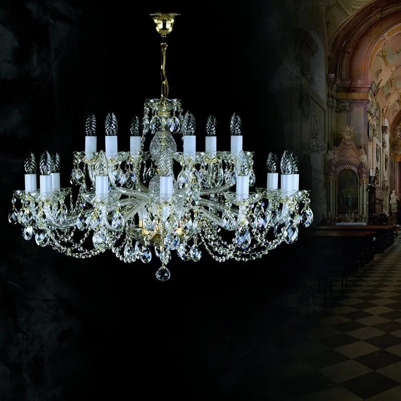 Candelabru 18 brate Cristal Bohemia Exclusive CAMERON XVIII.