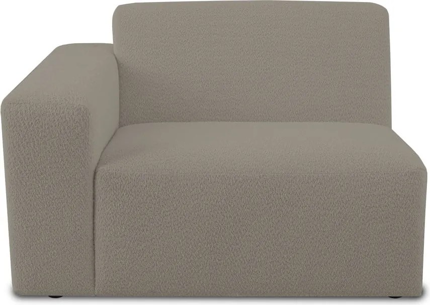 Modul pentru canapea maro deschis cu tapițerie din stofă bouclé (cu colț pe partea stângă ) Roxy – Scandic