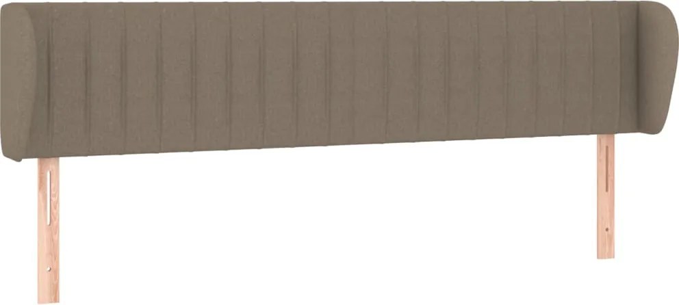 vidaXL Tăblie de pat cu aripioare gri taupe 203x23x78/88 cm textil
