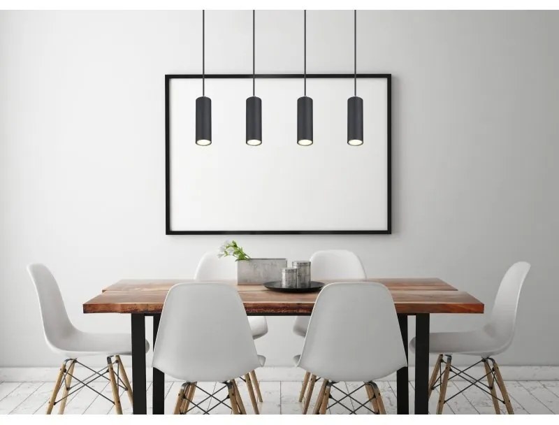 Lustra cu 4 pendule design modern ROBBY negru