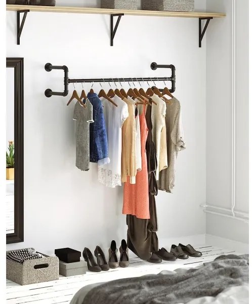 Set 2 buc. cuier de perete pentru umerașe LINEA, negru