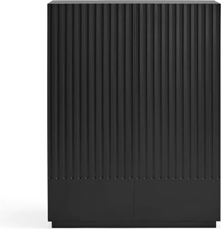 Comodă Teulat Doric, lățime 92 cm, negru