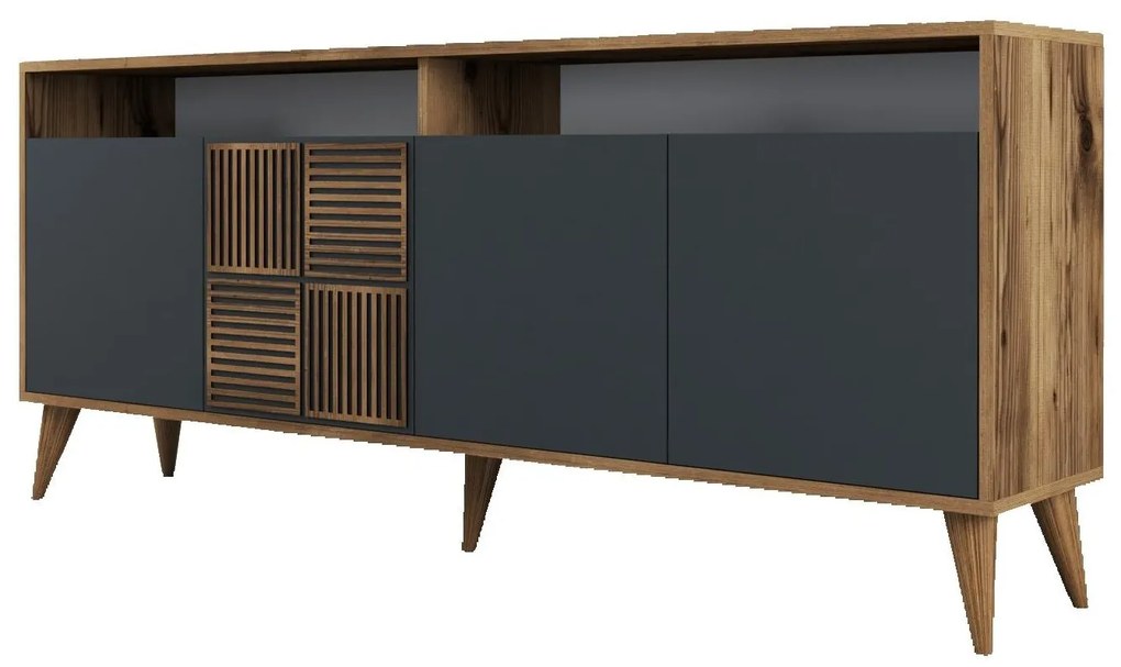 Mobilier living Milhouse (lemn de nuc + antracit). 1088729